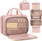8L Travel Toiletry Bag with Jewelry Organizer for Women - 2.1 GAL Water-resistant Makeup Cosmetic Bag With Hanging Hook for Accessories Shampoo Fu...