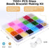 Yelofesh 1100PCS 6mm Glass Beads for Jewelry Making, 24 Vibrant Colors Crystal Round Glass Beads for Bracelets, Complete Bracelet Making Sets for ...