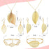 6 Pcs Gold Long Leaf Necklace Leaf Dangle Earrings and Bracelet Jewelry Set Filigree Leaves Gifts for Women...