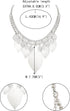 EVER FAITH Bridal Statement Necklace for Women, Choker Collar Chunky Leaf Boho Bib Costume Necklace Jewelry...