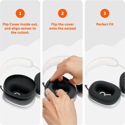WC SweatZ Max - Protective Earpad Covers for Airpods Max Made by Wicked Cushions | Sweatproof & Easily Washable | Full Earpad Sweat Protection | B...