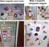 Flexible Magnetic Dot with Self Adhesive, 60 PCS Round Small Magnetic Stickers with Adhesive Backing Peel & Stick Magnets Stickers for Crafts, Off...