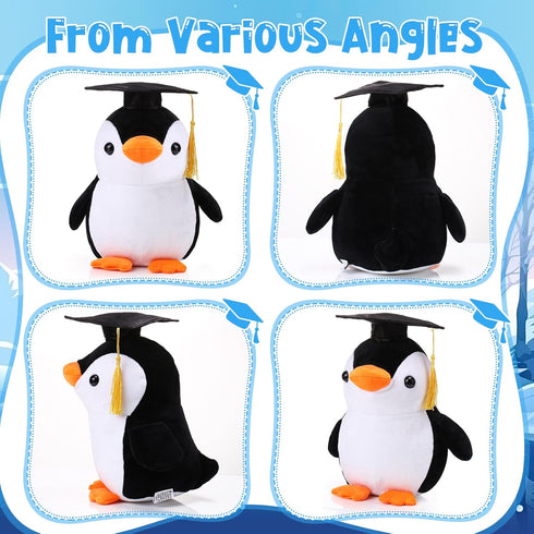 Graduation Autograph Stuffed Animal 2024 Smooth Fabric Stuffed Toy with Congrats Grad Plush Autograph Stuffed Animal with Black Marking Pen for Gr...