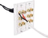 Cable Matters Double Gang Speaker Wire Wall Plate, Gold Plated Speaker Wall Plate with Banana Plug Binding Post for 6 Speakers, White...