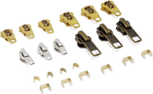 Dritz Clothing Zipper Repair Kit, 22 Count of Assorted Sliders & Stops...