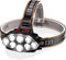 Headlamp LED Rechargeable, High Lumen Bright Head Lamp with 8 LED, USB Headlight, 4 Mode IPX4 Waterproof Head Flashlight for Outdoor Running Hunti...
