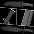 15" Fixed Blade Tactical Knives with Sheath, Stainless Steel Survival Hunting Bushcraft Full Tang Non-Slip Handle Knife with Serrated Blade Back f...
