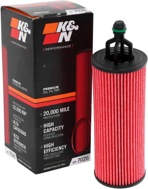 K&N Oil Filter: 20,000 Mile Engine Protection, High Capacity/High Efficiency: Compatible with Select CHRYSLER/DODGE/JEEP/RAM (See Product Descript...