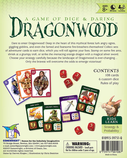 Gamewright Dragonwood A Game of Dice & Daring Board Game Multi-colored, 5"...