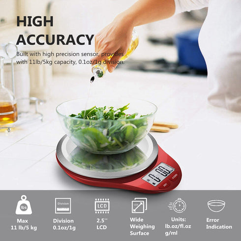 Food Scale, NUTRI FIT Kitchen Scales Digital Weight Grams and Ounces Large Stainless Steel Platform for Baking Cooking Weight Loss, High Accuracy ...