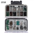 Goture Small Tackle Box,Waterproof Fishing Lure Boxes, 2 sided adjustable Small Plastic Case Small Box Storage Containers Black SMALL 6.69'' X 4.3...