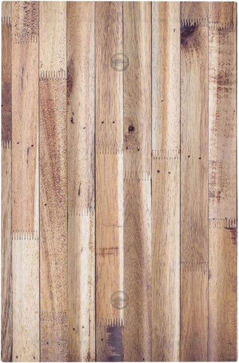 Rustic Country Plank Brown Old Wood Single Blank Light Switch Cover 1 Gang No Device Wall Plate Decorative Electrical Switchplate Faceplate for Ba...