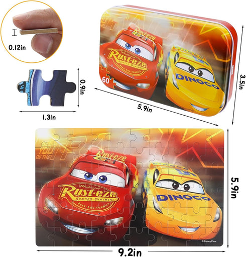 NEILDEN Puzzles for Kids Ages 4-8 Children Jigsaw Puzzles 60 Pieces Puzzles in a Metal Box for Toddler Floor Puzzles for Girls and Boys...