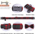 DOGWONG Christmas Red Plaid Dog Collar with Bowtie, Cute Cotton Dog Collar Red Christmas Dog Bowtie Durable Soft Pet Dog Collar for Small Medium L...