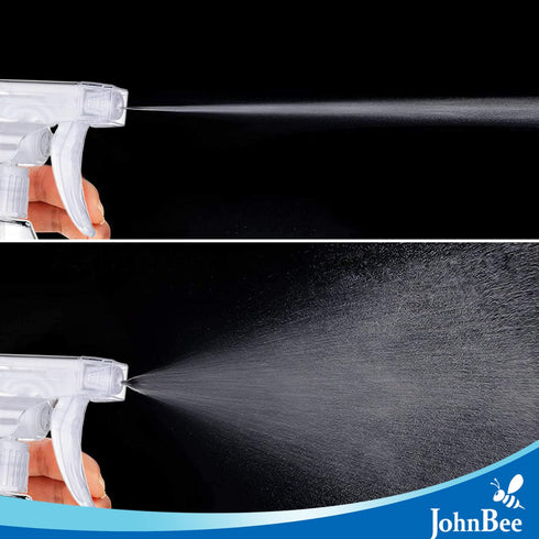 JohnBee Spray Bottles - 16.9oz/2Pack - Premium Adjustable Spray Bottles for Cleaning - No Leak And Clog Mister Spray Bottle - Spray Bottle For Hai...