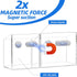 Magnetic Dry Erase Marker Holder, Large Magnetic Pen Holder, Magnetic Marker Holder, Magnetic Glass Whiteboard Holder with Movable Dividers, Stron...
