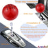 Arenbel 6 Speed Polished Gear Lever Stick Shift Speed Knob Ball Car Shifter Grip Handle Replacement Fit Regular Auto Manual Transmissions, Red...
