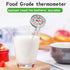 Instant Read Pocket Milk Frothing Meat Food Grill BBQ Cooking Kitchen Probe Thermometer, Stainless Steel 1 Inch Dial Pocket Portable Thermometer(5...