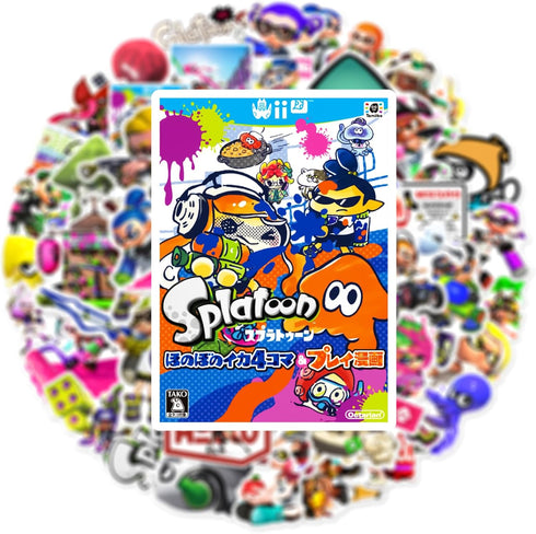 Splatoon Game Stickers for Kids and Teen, Cool Cartoon Game Splatoon Stickers for Water Bottle, Skateboard, Phone, Laptop, Bicycle, Travel Case, C...