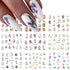 12 Sheets Flower Nail Art Stickers Spring Summer Nail Stickers Water Transfer Nail Art Supplies Lily Orchid Butterfly Small Flower Spring Nail Dec...
