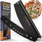 KitchenStar 16-Inch Pizza Cutter Rocker Blade - Sharp Stainless Steel Slicer Knife, Protective Cover, Black Nonstick, Large - Professional Pizza O...