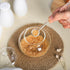 123Arts Clear Glass Sugar Bowl With Lid and Sugar Serving Spoon,8 ounces...