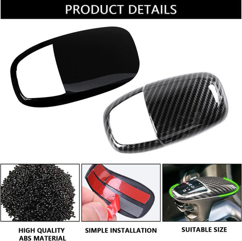 Gear Shift Knob Head Cover Trim for Dodge Challenger Charger Accessories 2015-2022 / Durango 2016-2023 ABS Interior Decoration Gear Shifter Cover ...