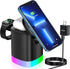 Magnetic Wireless Charging Station for Apple Series,3 in 1 Faster Mag-Safe Wireless Charger Stand for iPhone 14/13/12 Series/iPhone11/Samsung, App...