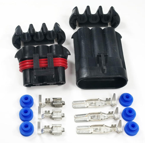 Metri-Pack 46Amp (3-PIN) 630 Series Waterproof Connector Terminals and Seals 10-12 AWG...