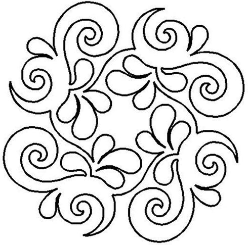 Quilting Creations Wave on Wave Quilt Stencil, 9"...