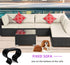 SUQ I OME Pack of 10 Outdoor Patio Garden Wicker Rattan Furniture Aligment Sofa Rattan Chair Fastners Clip Sectional Connector - Non Slip (2.13 in...
