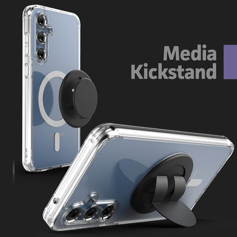 ENCASED Clearback Case Designed for Samsung Galaxy S23 FE Case with Magnetic Phone Grip (Compatible with MagSafe) Clear...