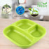 GET FRESH PLA Kids Divided Plates Set – 2-pack Melamine-Free Sectioned Plates for Kids and Toddlers – Stackable BPA-free Childrens Dinnerware Divi...