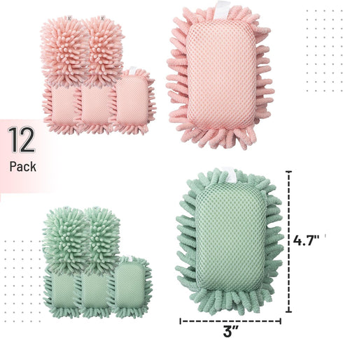 Mr. Pen- Microfiber Shag Whiteboard Eraser, 12 Pack, Washable Microfiber Whiteboard Eraser, Dry Erase Eraser, Dry Eraser, White Board Eraser, Whit...