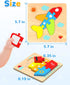Wooden Vehicle Toddler Puzzles for 1 2 3 Years Old Boys Girls, Baby STEM Educational Toy Gift with 4 Vehicles Montessori Learning Puzzles...