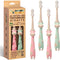 ROARex® All-Natural Eco Friendly Kids Toothbrush Made from Plants - Giraffe 4-36m - Baby to Toddler - Rose/Mint - 4pk | 1% for The Planet Product...