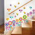 Flowers Wall Stickers for Kids Bedroom -Butterfly Bee Floral Wall Decals for Girls Room,Classroom,Nursery, Playroom- Removable DIY Peel and Stick ...