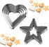 Heart Star Cookie Cutters Set, Valentine’s Day Heart Shaped Biscuit Cutters Stainless Steel Pastry Donuts Cutters with Storage Box...