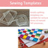 2 Sets Quilting Templates, Quilting Supplies, Sewing Templates, Quilting Rulers, 5" x 2.5" Rectangle and 2.5" Square, Quilting Templates for DIY Q...