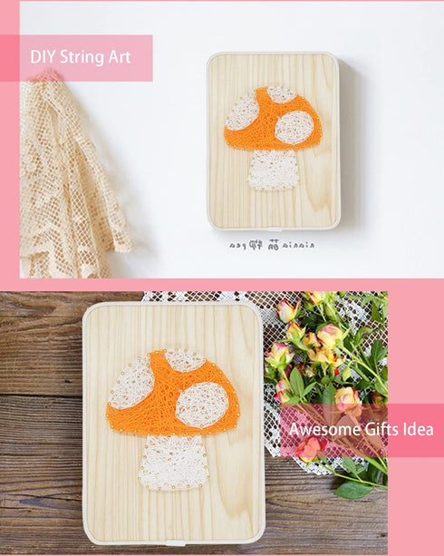 BAZIMA DIY String Art Kit for Beginner, DIY Mushroom Craft Kit,Unique Gift,Craft Kit for Holidays......