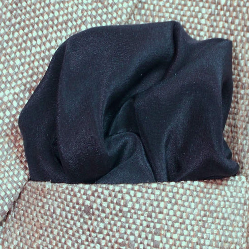 Fine Navy Blue 100% Silk Pocket Square Full-Sized 16"x16"...