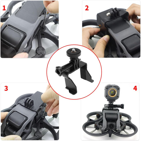 Sports Camera Mount Adapter Compatible with DJI Avata Drone GoPro Action Camera Series Pocket 2/1 INSTA360 Action Camera Series, with 1/4 Adapter...
