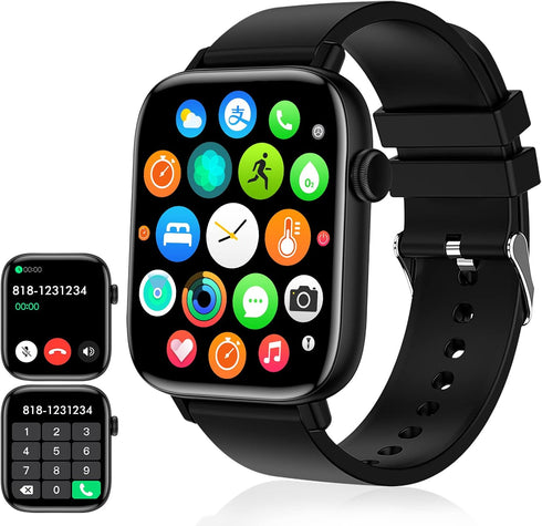 1.90'' with Smart Watch(Answer/Make Calls),Smart Fitness Tracker Watches for Android/iOS Phones,Bluetooth Call and Text Message/Sleep Monitor/Hear...