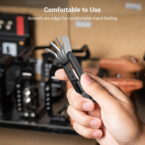 SMALLRIG Folding Tool Set with Screwdrivers and Hex Key Wrenches, Seven Functional Tools Included (Black) - 4681...