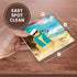 3dRose cst_173007_3 Sandy Beach Sandman with Ocean View Fun Spoof on a Snowman-Ceramic Tile Coasters, Set of 4...