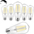 8W LED Light Bulb Edison Bulbs 100 Watt equivalent, Vintage ST58 Dimmable LED Bulbs Bright 960Lumens, E26 Medium Base Antique Clear Glass Filament...