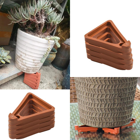 Plant Pot Feet, Invisible Flower Pot Risers Toes Flower Pot Lifters Supports Potted Plant Stand Flower Pot Rack for Indoor and Outdoor Plant Pots ...