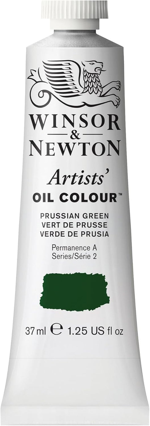 Winsor & Newton Artists' Oil Color, 37ml (1.25 oz) Tube, Prussian Green...