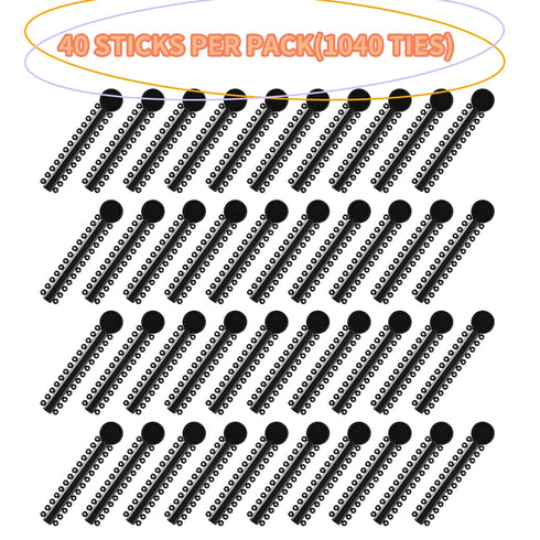 1040 Pcs Black Braces Rubber Bands Orthodontic Ligature Ties O-Rings Elastic Bands for Braces (Black)...