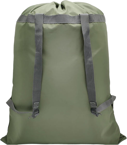 Laundry Bag Backpack, 27” x 34”Sturdy Laundry Bag with Shoulder Straps Drawstring Closure Heavy Duty Foldable Laundry Backpack for College, Travel...